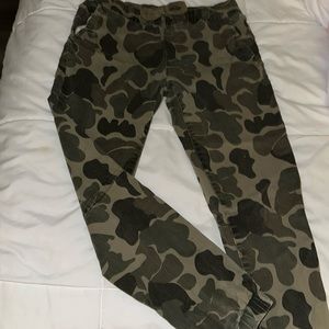 Army Green Jean Cargo Jogger